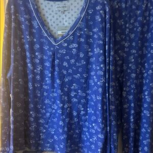 NWT Sz 3x blue floral Pantset by Karen neuburger